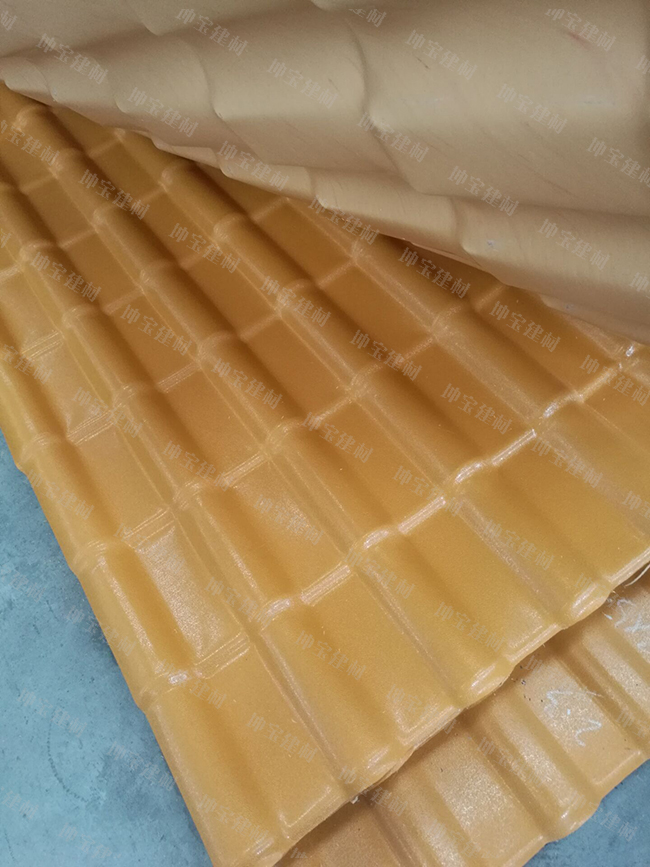 廣西張先生的寺廟黃仿古合成樹脂瓦定制單