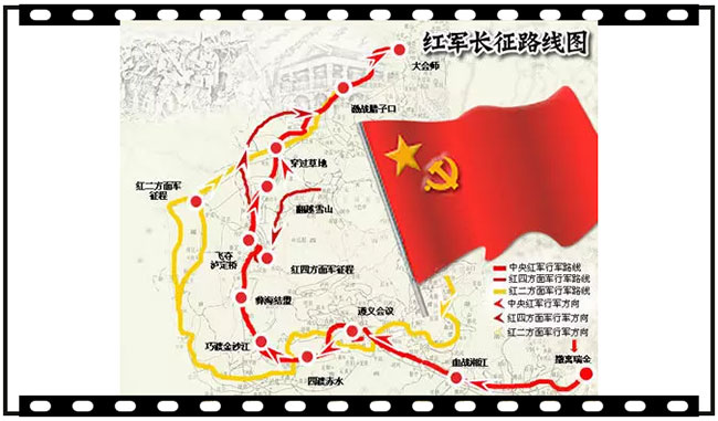 紅軍長(zhǎng)征路線(xiàn)圖
