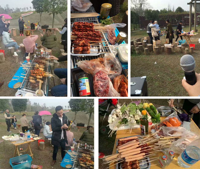 樹(shù)脂瓦廠家坤寶建材銷(xiāo)售部員工心靈湖燒烤敞吃