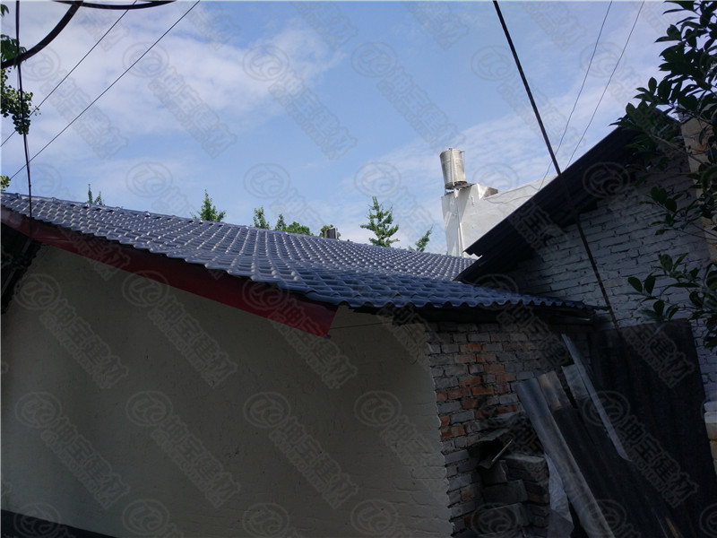 溫江區府通路政府舊房改造合成樹脂瓦案例