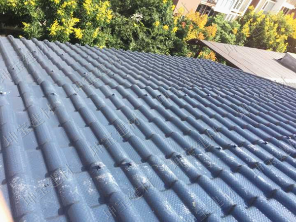 防腐的秸稈纖維瓦為華陽別墅增光添彩!