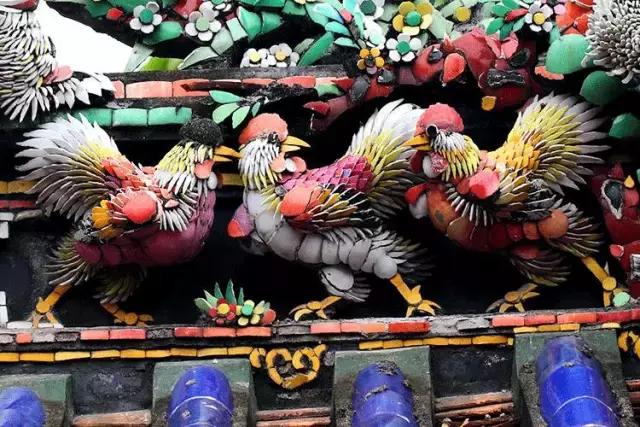 潮州嵌瓷,屋頂生花