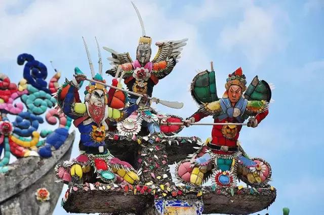 潮州嵌瓷,屋頂生花