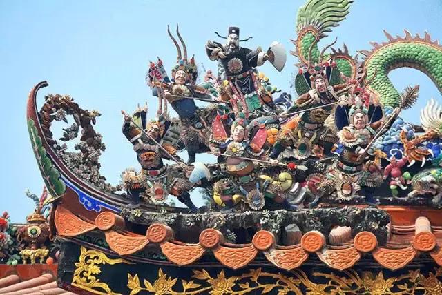 潮州嵌瓷,屋頂生花